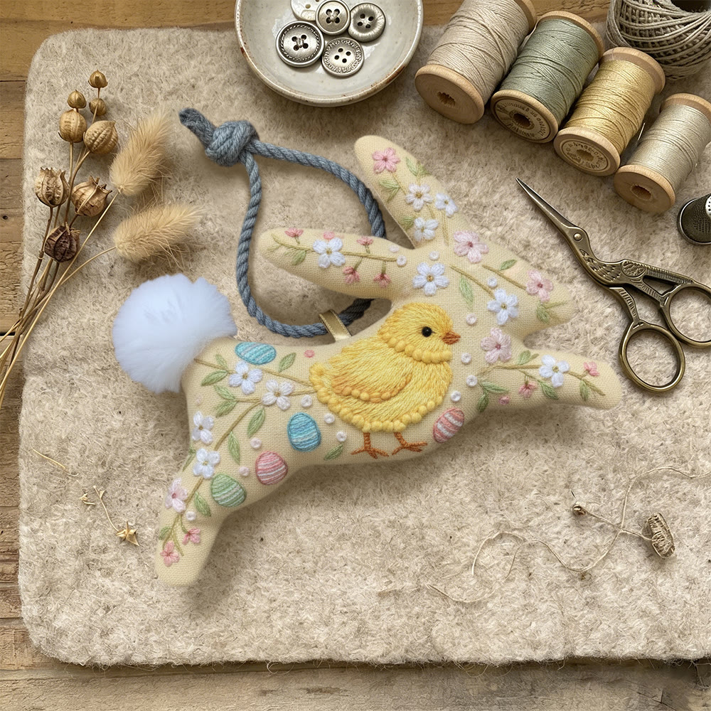 Rubbyoo Rabbit Embroidery Kit - Easter Chick | Unique Holiday Art | Perfect Handmade Gift - image 2