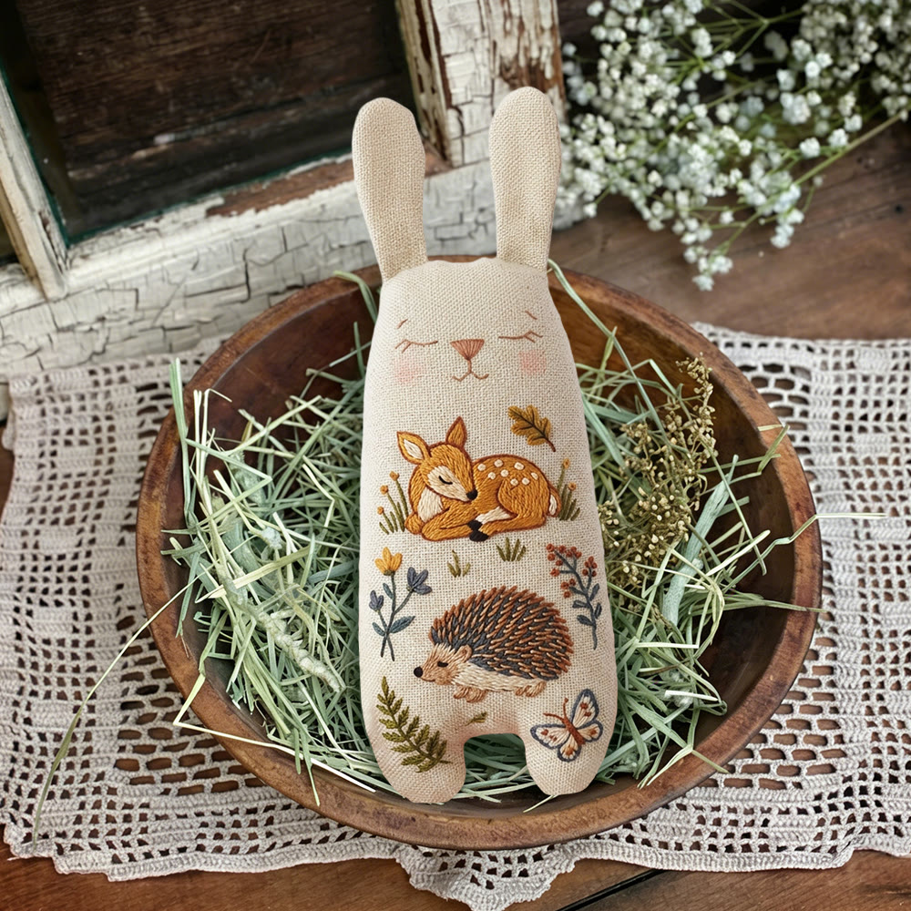 Rubbyoo Bunny Toy Embroidery Kit - Fawn And Hedgehog | Accessible Craft | Cute Gift For Kids - image 6