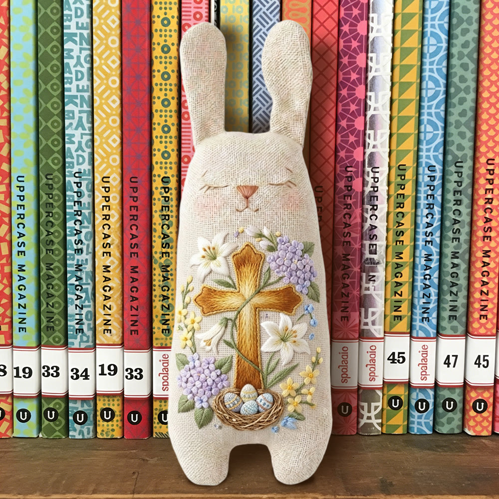 Rubbyoo Bunny Toy Embroidery Kit - Easter Cross And Lily | Festive Diy | Perfect Holiday Keepsake - image 7