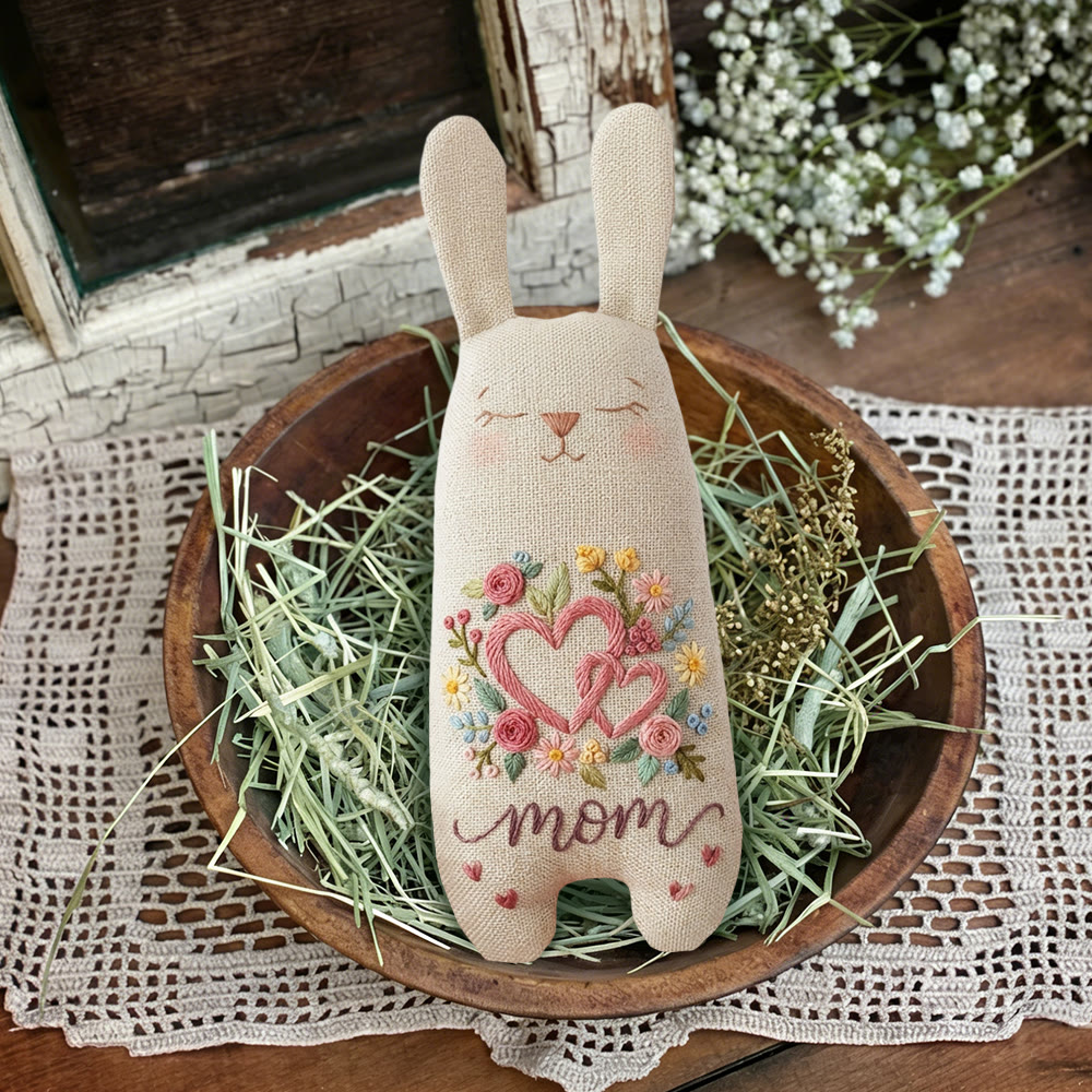 Rubbyoo Bunny Toy Embroidery Kit - Floral Heart For Mom | Simple Handwork | Perfect Mother's Day Gift - image 6