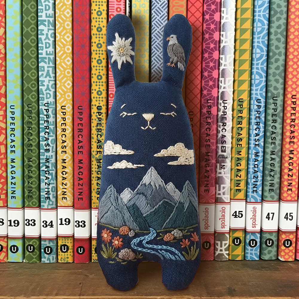 Rubbyoo Bunny Toy Embroidery Kit - Eagle And Mountain Stream | Novice-friendly Diy | Bold Nature-inspired Decor - image 8