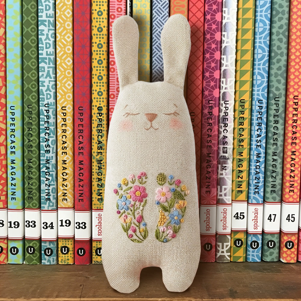 Rubbyoo Bunny Toy Embroidery Kit - Floral Initials Design | Accessible Craft | Personalized Handmade Gift - image 8