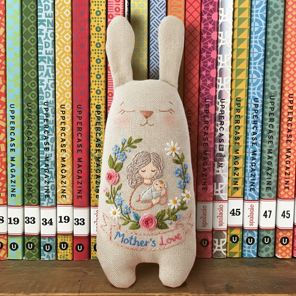 Rubbyoo Bunny Toy Embroidery Kit - Mother And Baby With Floral | Serene Craft | Heartwarming Family Gift - image 8