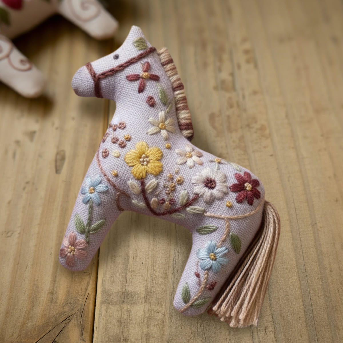 Rubbyoo Dala Horse Embroidery Kit - Springtime Flowers | Sewing Handmade Gift | Lovely Ornaments - image 7
