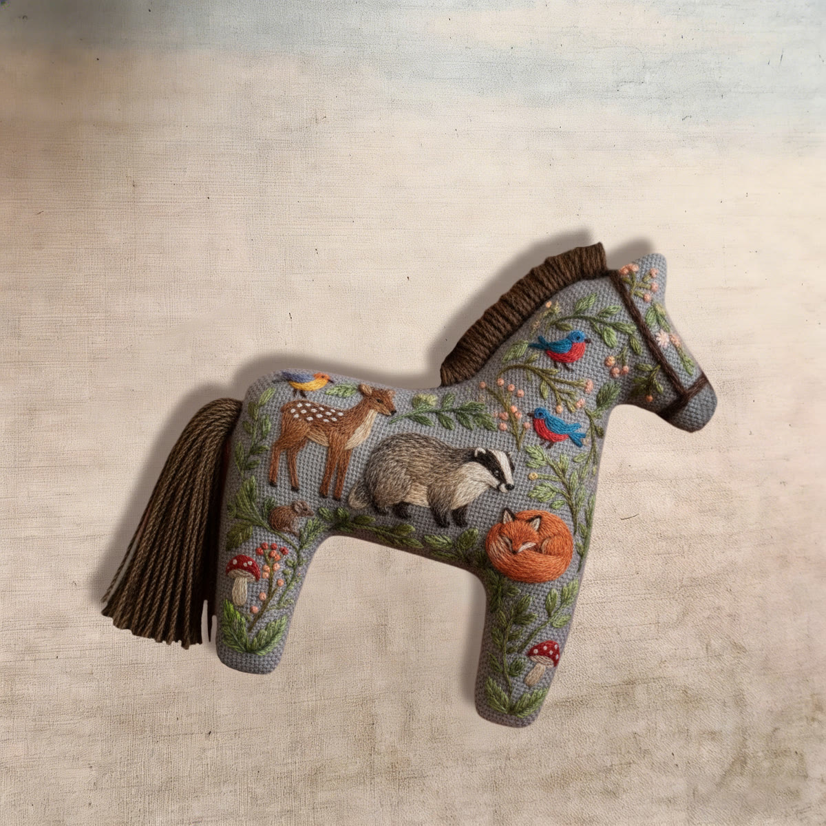 Rubbyoo Dala Horse Embroidery Kit - Fox&deer | Sewing Handmade Gift | Lovely Pendant - image 6