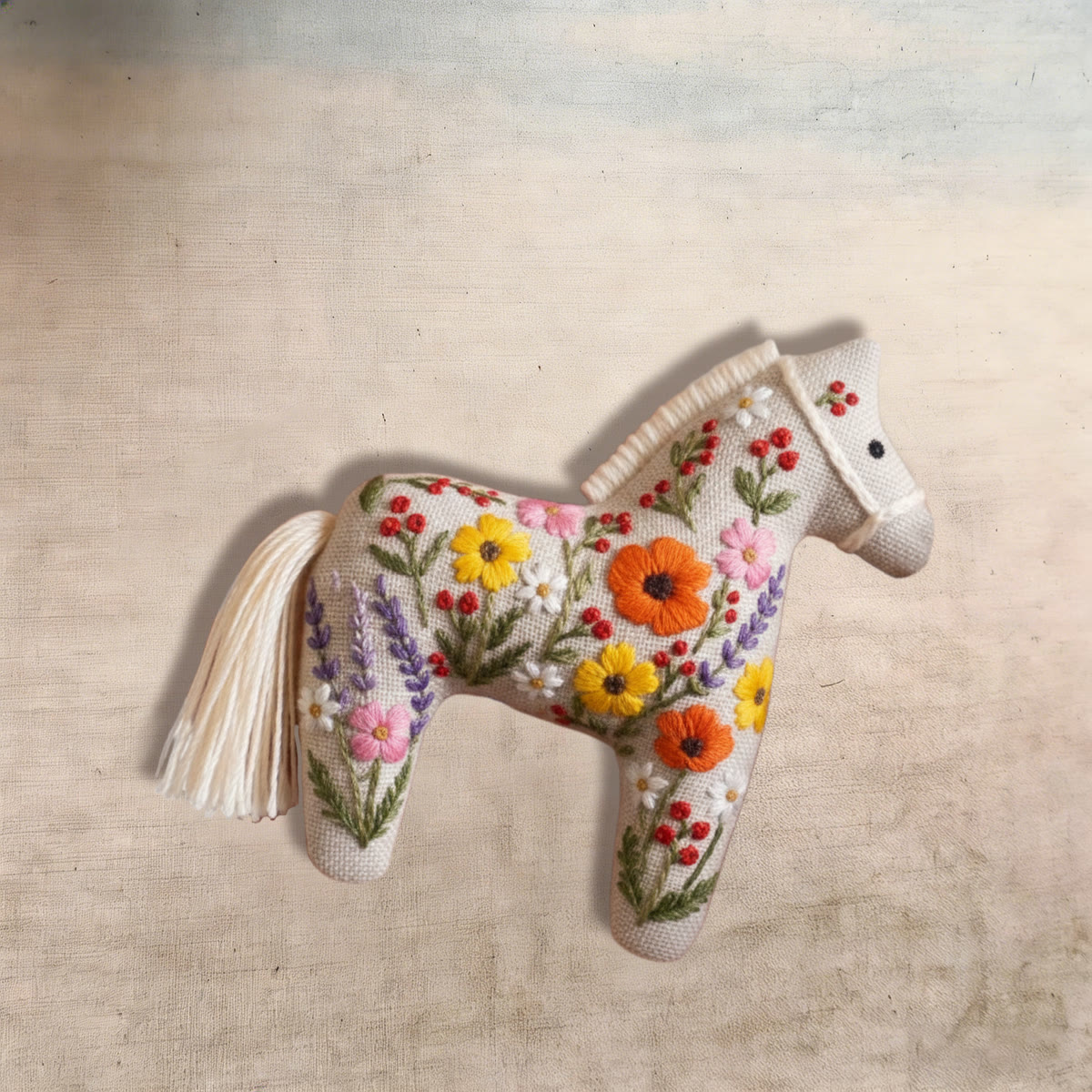 Rubbyoo Dala Horse Embroidery Kit - Flowers Bloom | Sewing Handmade Gift | Flowery Pendant - image 6