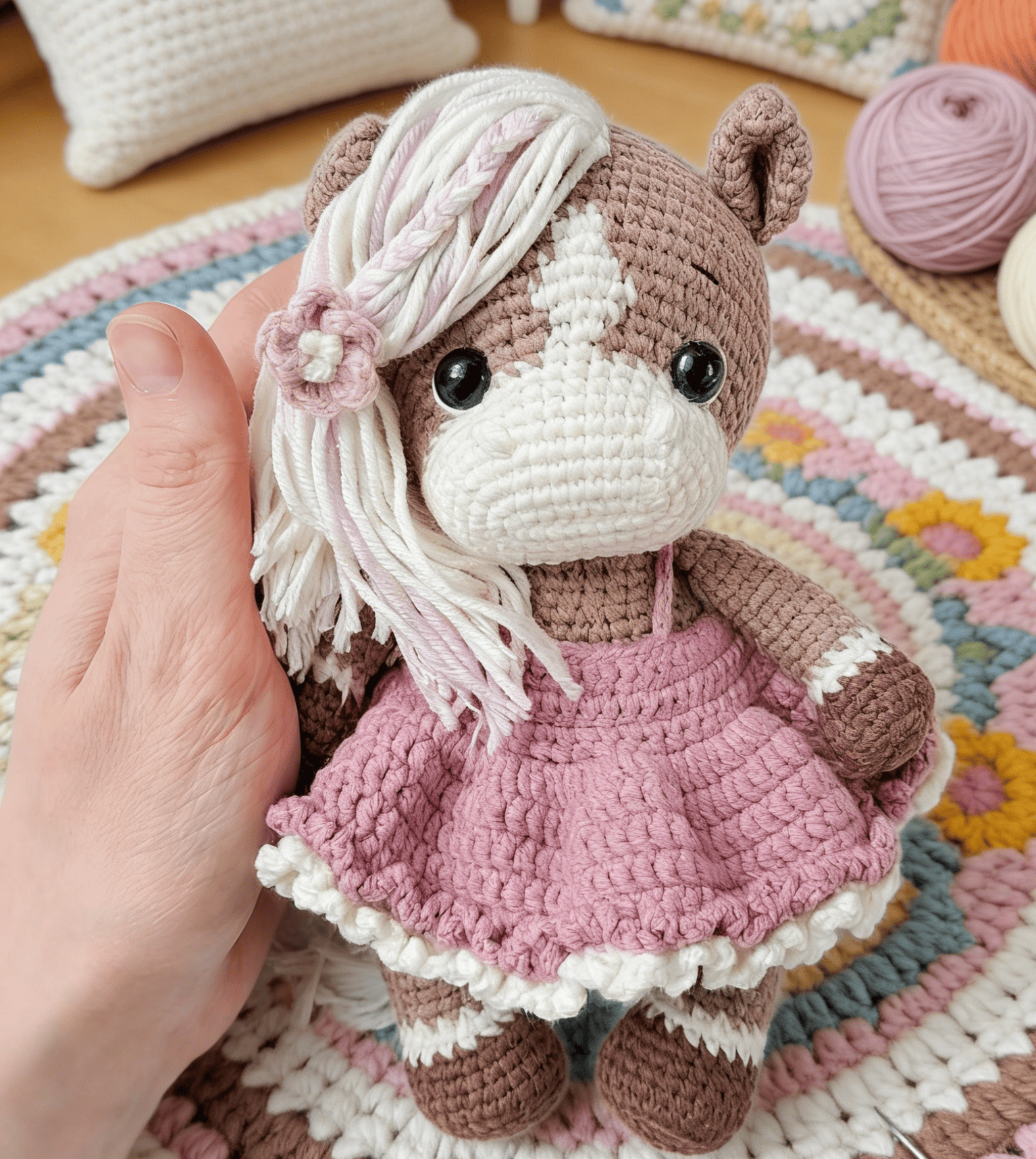 Diy Handmade Adorable Pony Crochet Kit - Plush Toy With Clothes | Unique Birthday Gift  - image 2