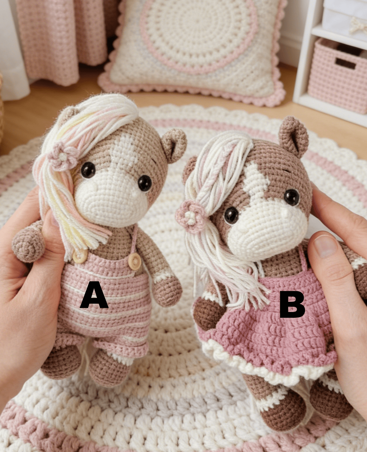 Diy Handmade Adorable Pony Crochet Kit - Plush Toy With Clothes | Unique Birthday Gift  - Pony B - image 5