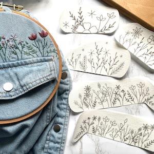 Flower Pocket Stick And Stitch Patterns | Creative Stitch Art |  Diy Floral Applique  - image 3