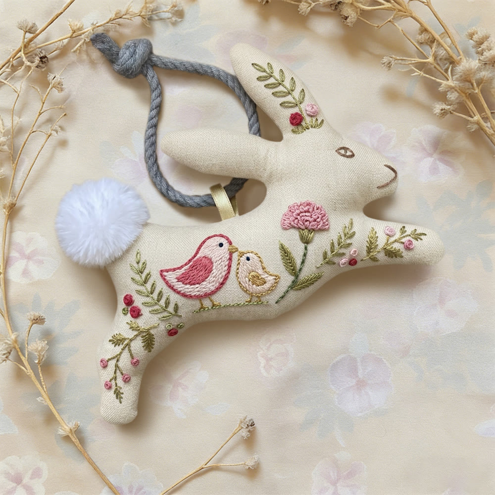 Rubbyoo Rabbit Embroidery Kit - Chick Family | Holiday Bunny Decor | Gift For Mom  - image 6