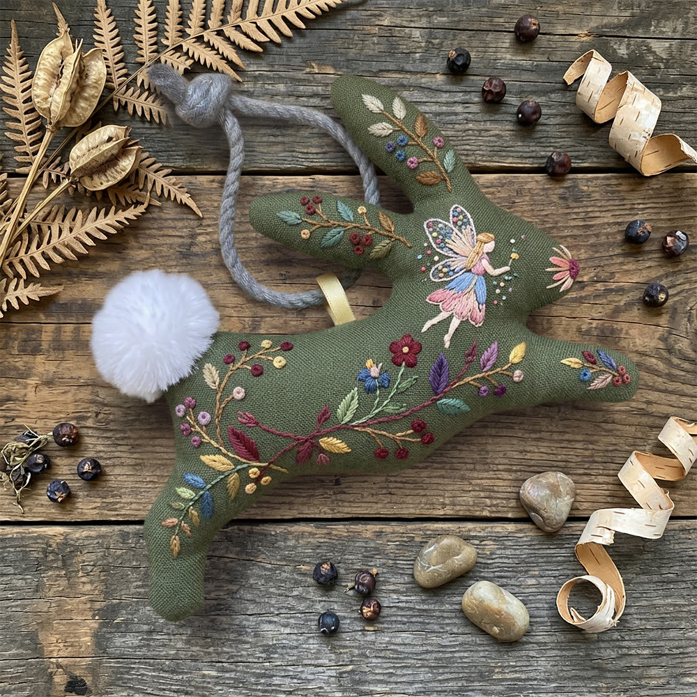 Rubbyoo Rabbit Embroidery Kit - Magical Fairy | Diy Hanging Decor | Unique Birthday Gift  - image 3