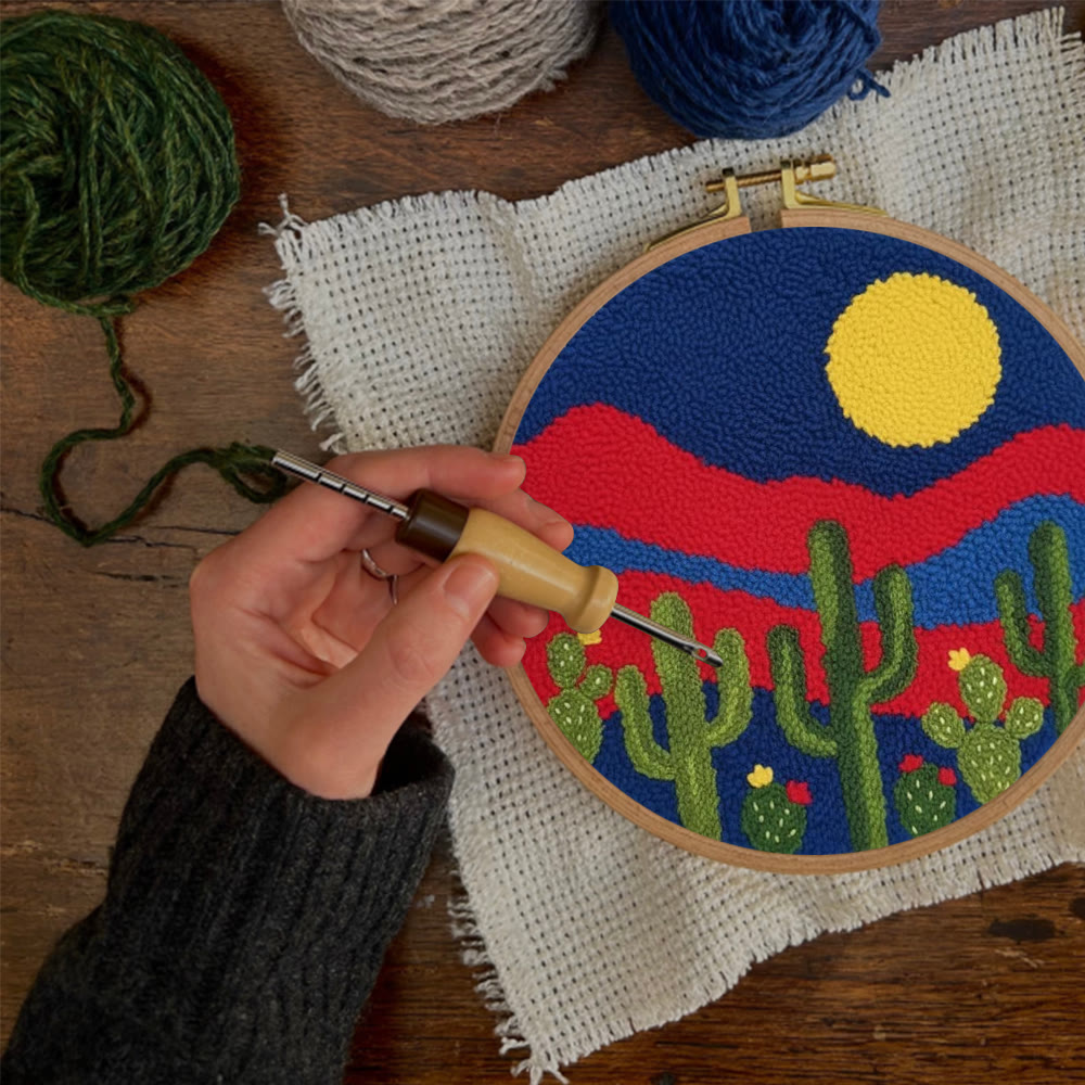 Desert Cactus Punch Needle Kit - Beginner Diy Project |  Unique Festival Gift  - image 6