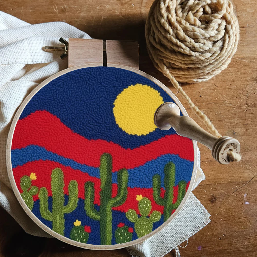Desert Cactus Punch Needle Kit - Beginner Diy Project |  Unique Festival Gift  - image 9