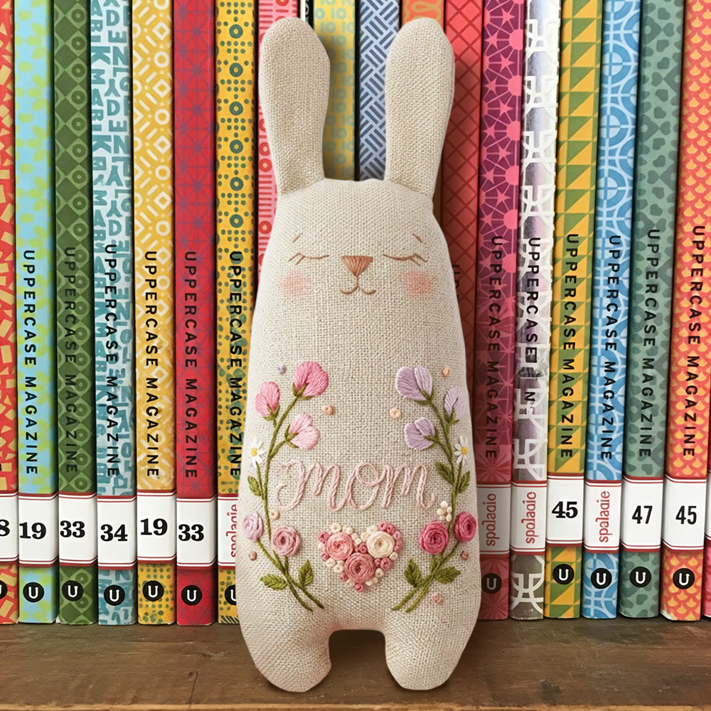 Rubbyoo Bunny Toy Embroidery Kit - Love For Mom | Unique Floral Art | Sewing Bunny Dolls - image 4