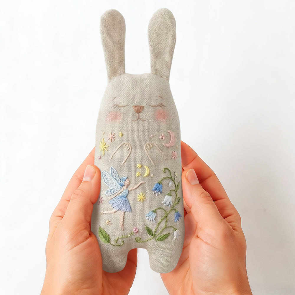 Rubbyoo Bunny Toy Embroidery Kit - Flower Fairy | Adorable Sewing Bunny | Unique Backpack Charm - image 8