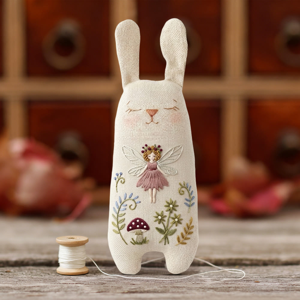 Rubbyoo Bunny Toy Embroidery Kit - Beautiful Angle | Sewing Bunny Craft |  Easter Home Decor - image 8