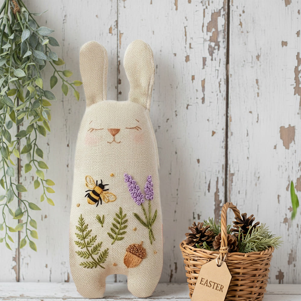 Rubbyoo Bunny Toy Embroidery Kit - Bee And Flower | Diy Craft For Beginner | Unique Handmade Needlework - image 4
