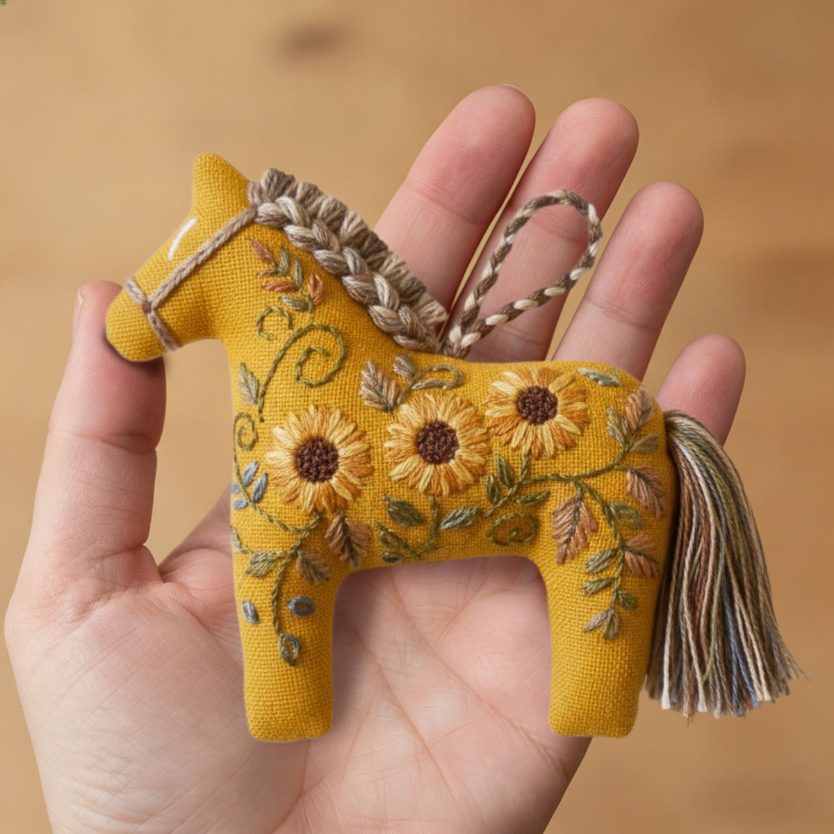 Rubbyoo Dala Horse Embroidery Kit - Sunflowers | Craft For Mothers Day | Artistic Stitch Ornament  - image 9