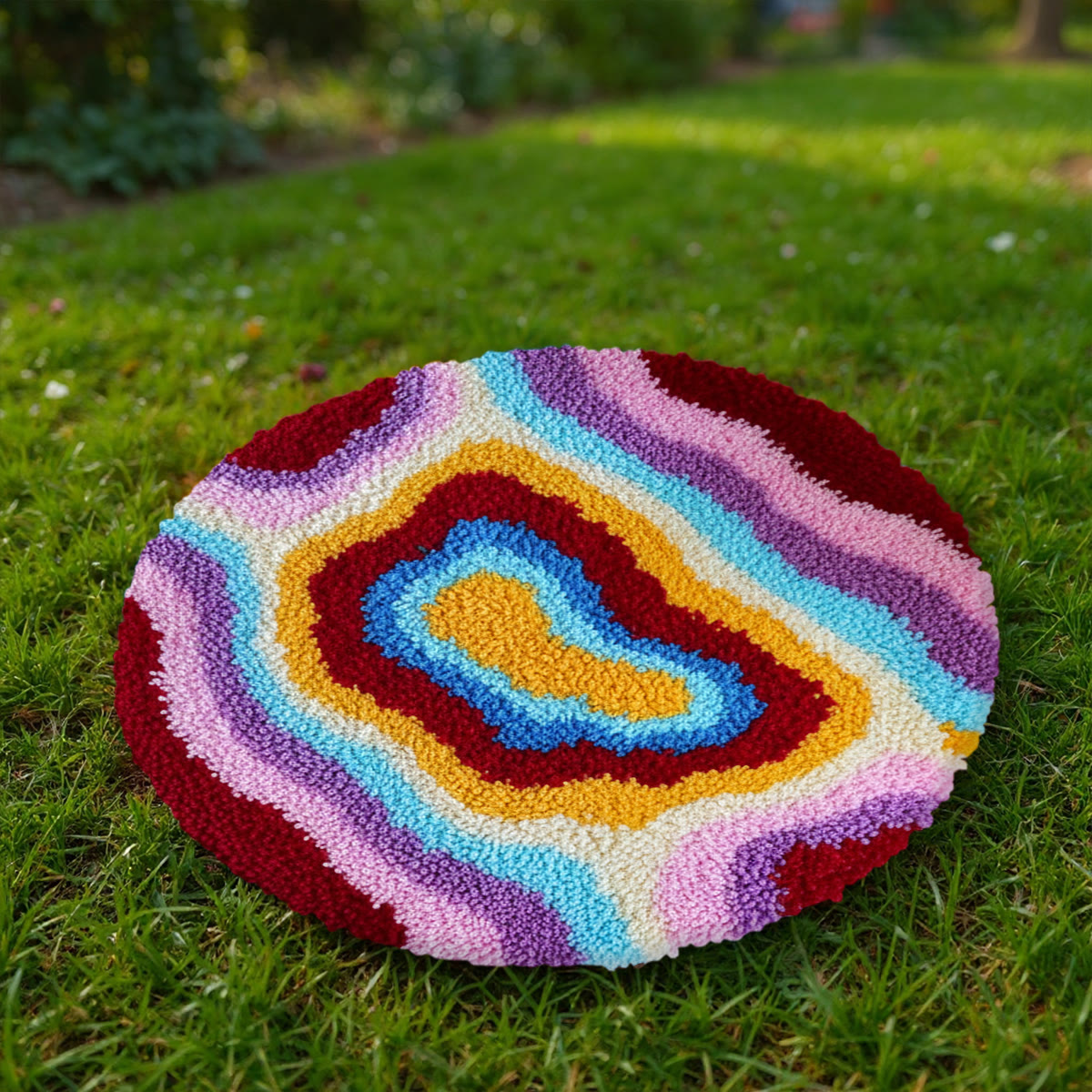 Rubbyoo Latch Hook Rug Kit - Wavy Patten | Abstract Handmade Carpet | Perfect For Beginner  - image 8