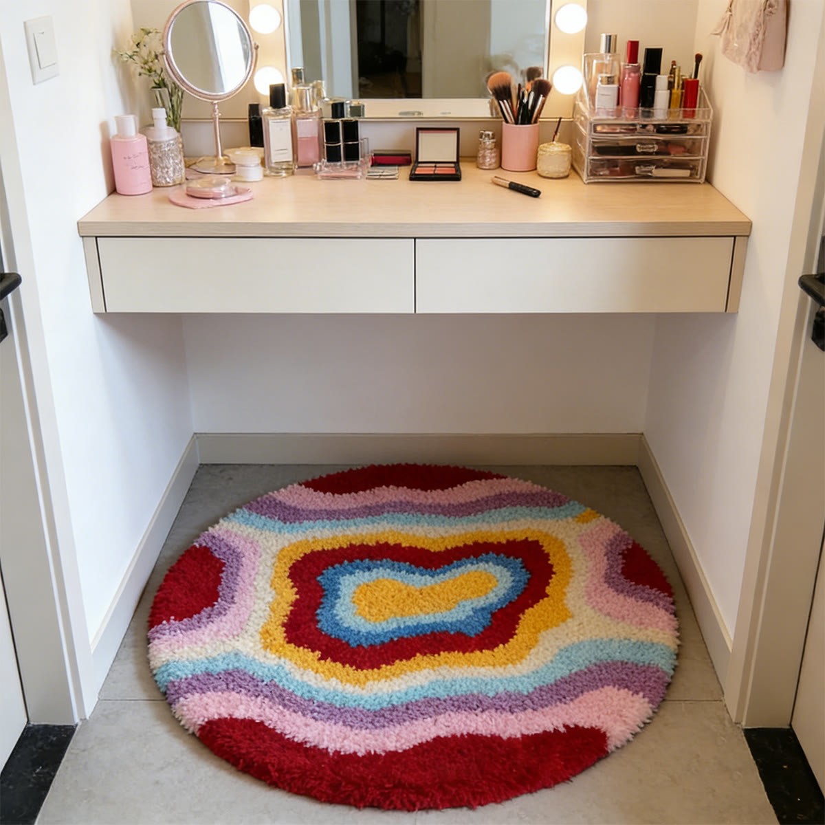 Rubbyoo Latch Hook Rug Kit - Wavy Patten | Abstract Handmade Carpet | Perfect For Beginner  - image 3