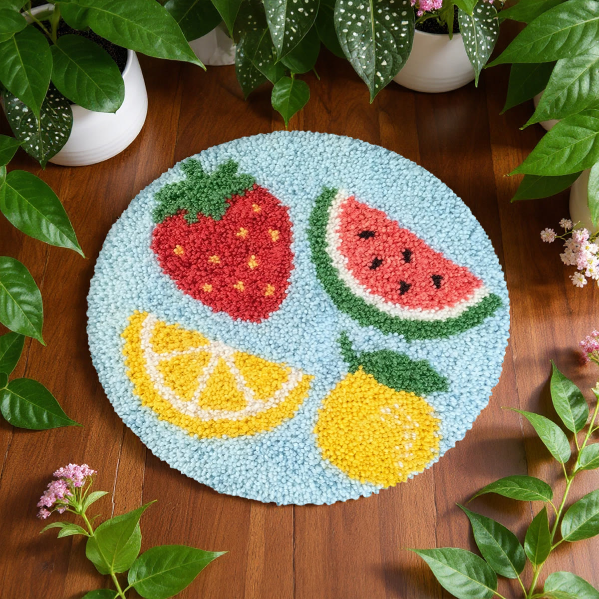 Rubbyoo Latch Hook Rug Kit - Fruits | Fashion Door Mat | Diy Handmade Craft  - image 6