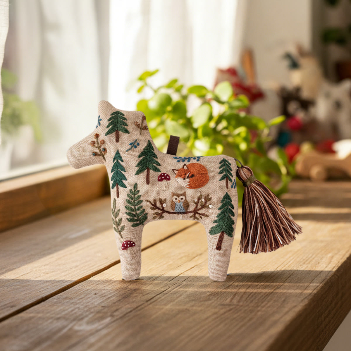 Rubbyoo Dala Horse Embroidery Kit - Fox And Forest | Stress Relief DIY Craft | Fairy-tale Home Decor  - image 4