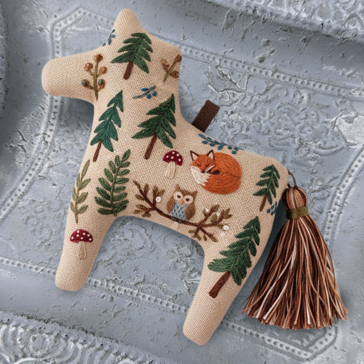 Rubbyoo Dala Horse Embroidery Kit - Fox And Forest | Stress Relief DIY Craft | Fairy-tale Home Decor  - image 8