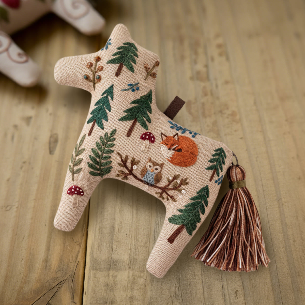 Rubbyoo Dala Horse Embroidery Kit - Fox And Forest | Stress Relief DIY Craft | Fairy-tale Home Decor  - image 9