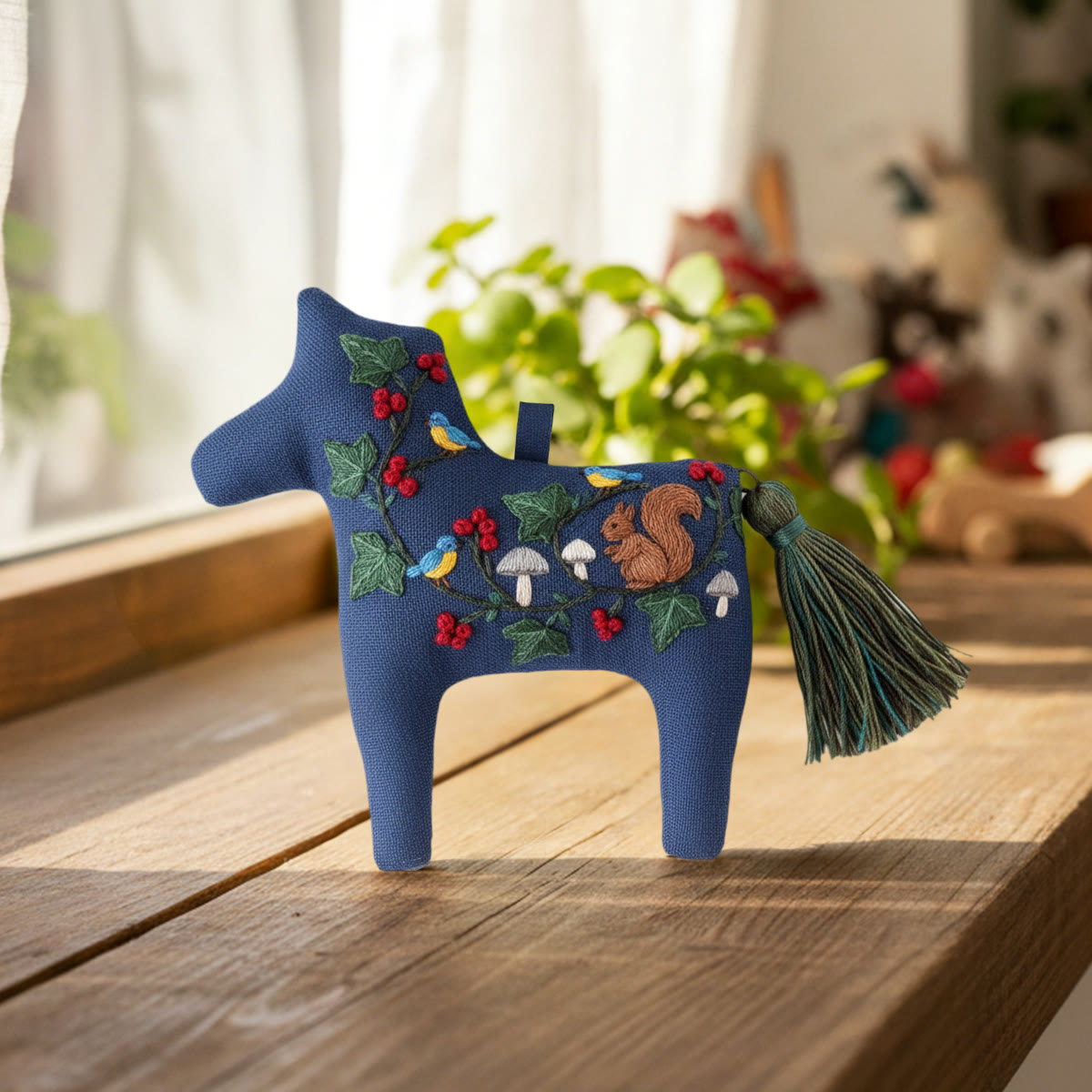 Rubbyoo Dala Horse Embroidery Kit - Bird and Squirrel | Sewing Handmade Gift | Nature-inspired Home Decor  - image 4
