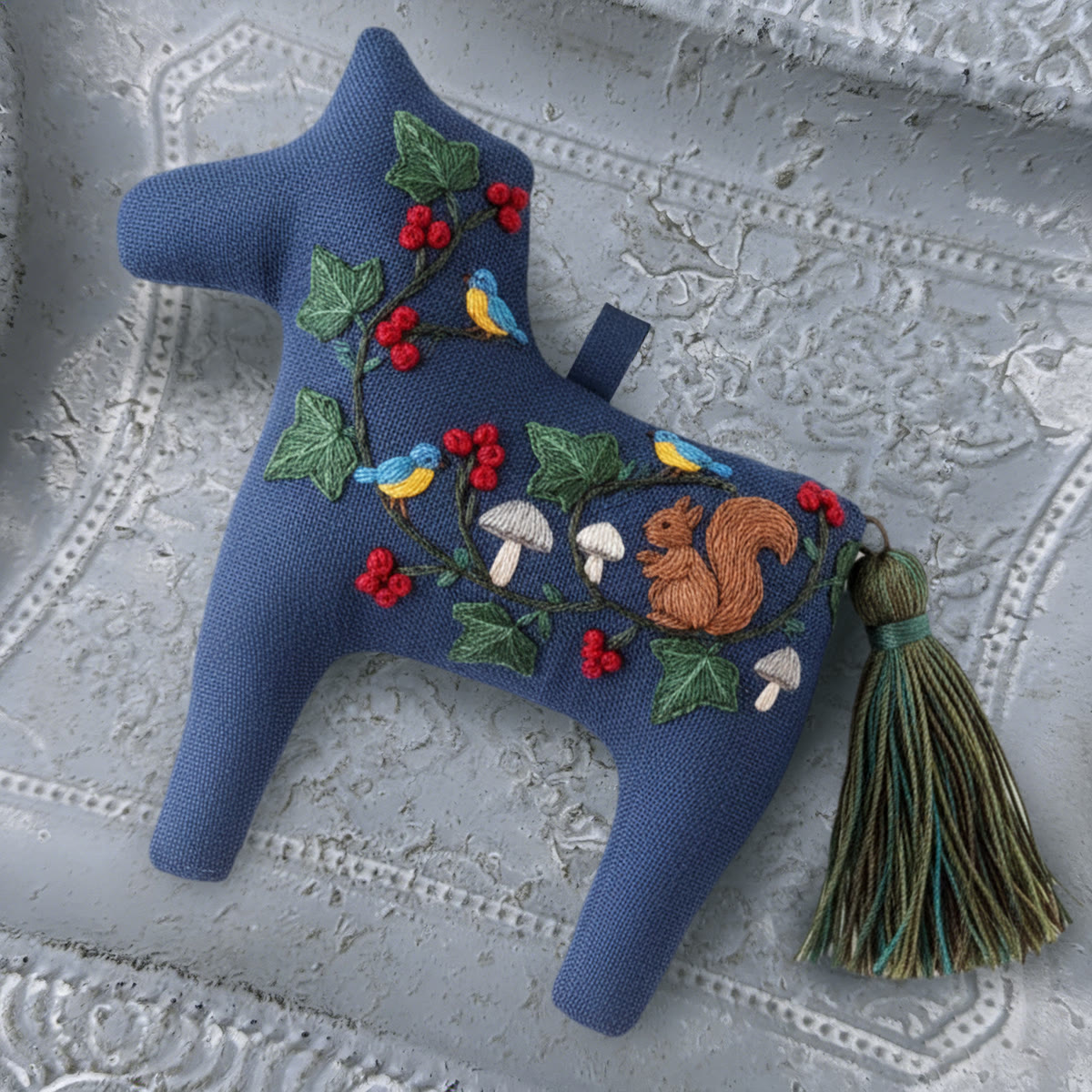 Rubbyoo Dala Horse Embroidery Kit - Bird and Squirrel | Sewing Handmade Gift | Nature-inspired Home Decor  - image 9