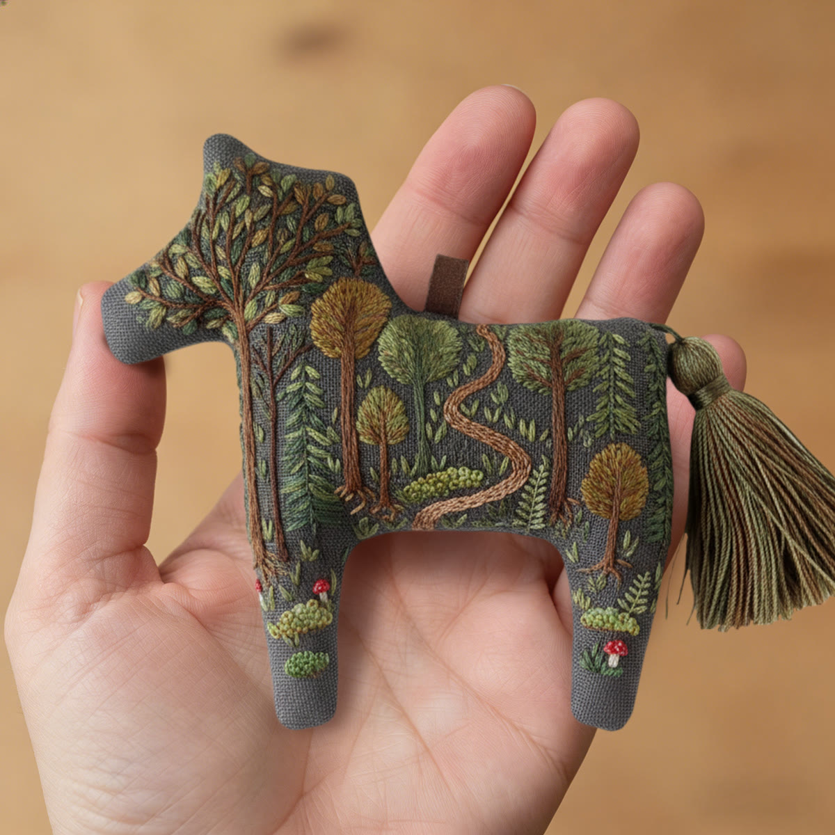 Rubbyoo Dala Horse Embroidery Kit - Woodland Scenery | Forest Creature Gift| Nature-inspired Home Decor  - image 7