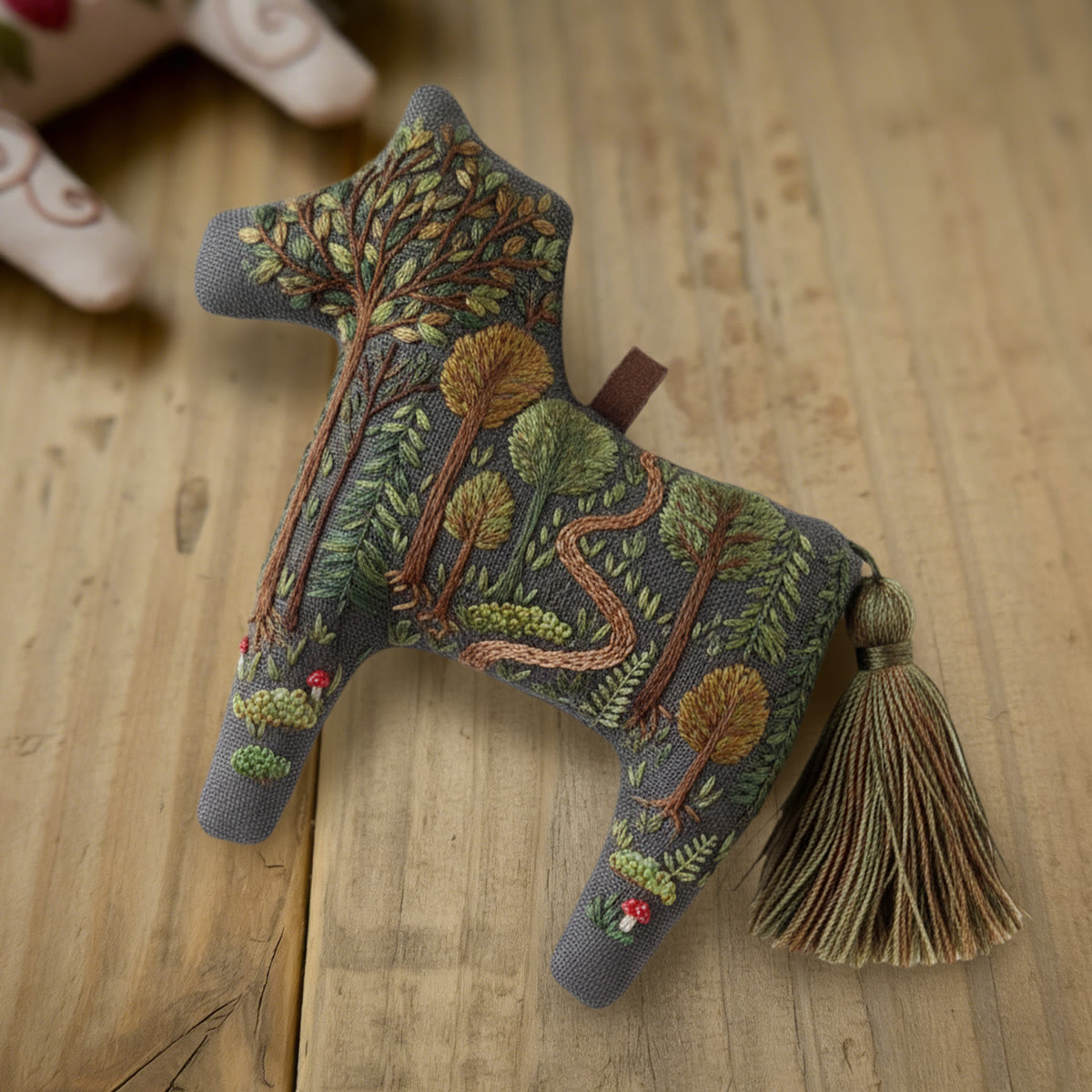 Rubbyoo Dala Horse Embroidery Kit - Woodland Scenery | Forest Creature Gift| Nature-inspired Home Decor  - image 9