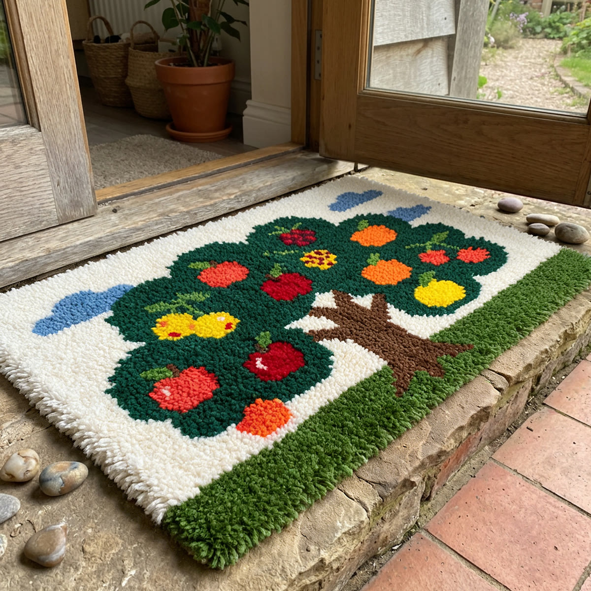 Rubbyoo Latch Hook Rug Kit - Apple Tree | Handmade Outdoor Mat | New Home Gift  - image 7