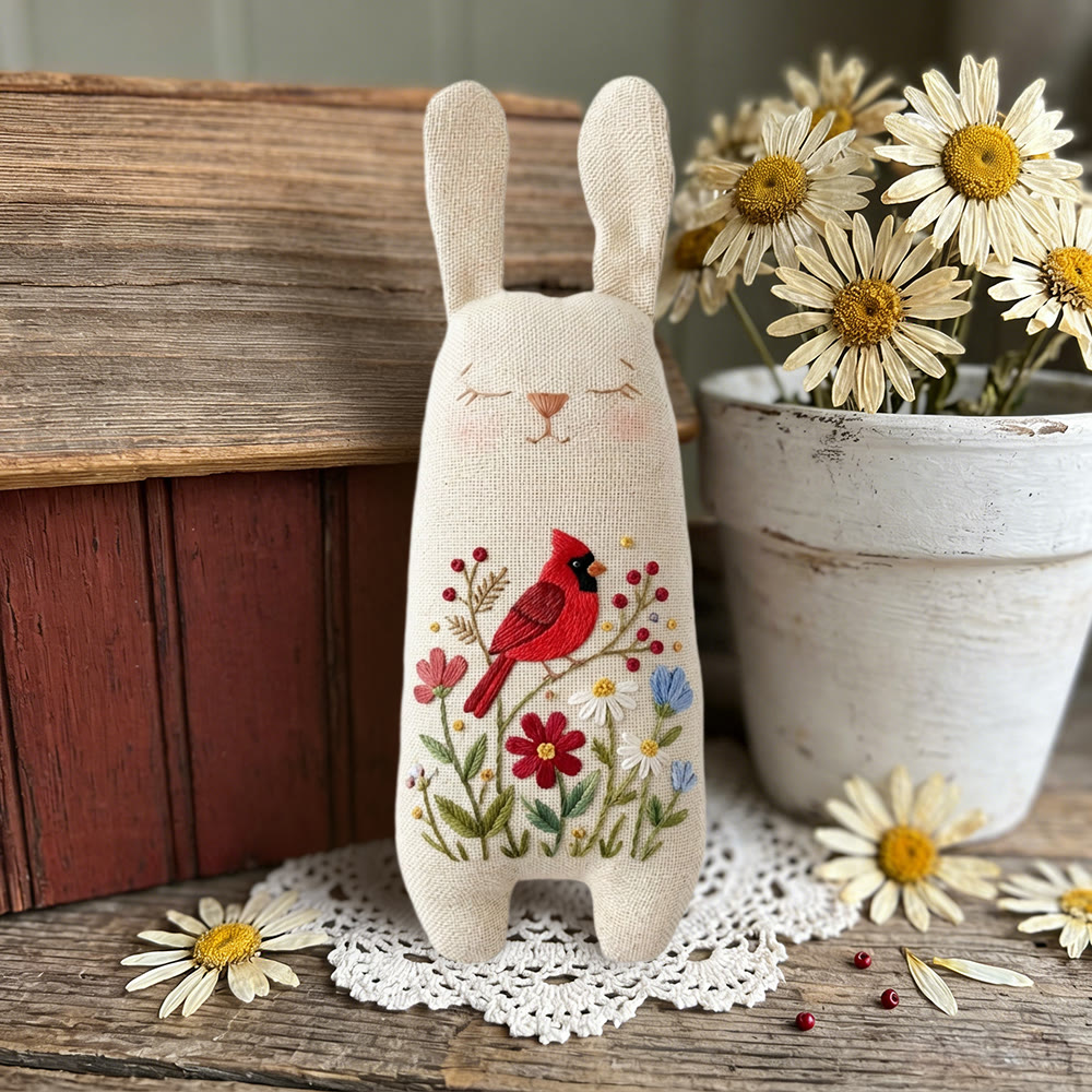 Rubbyoo Bunny Toy Embroidery Kit - Little Birds And Flowers | Hand Embroidery Kit | Playful Toys  - image 4