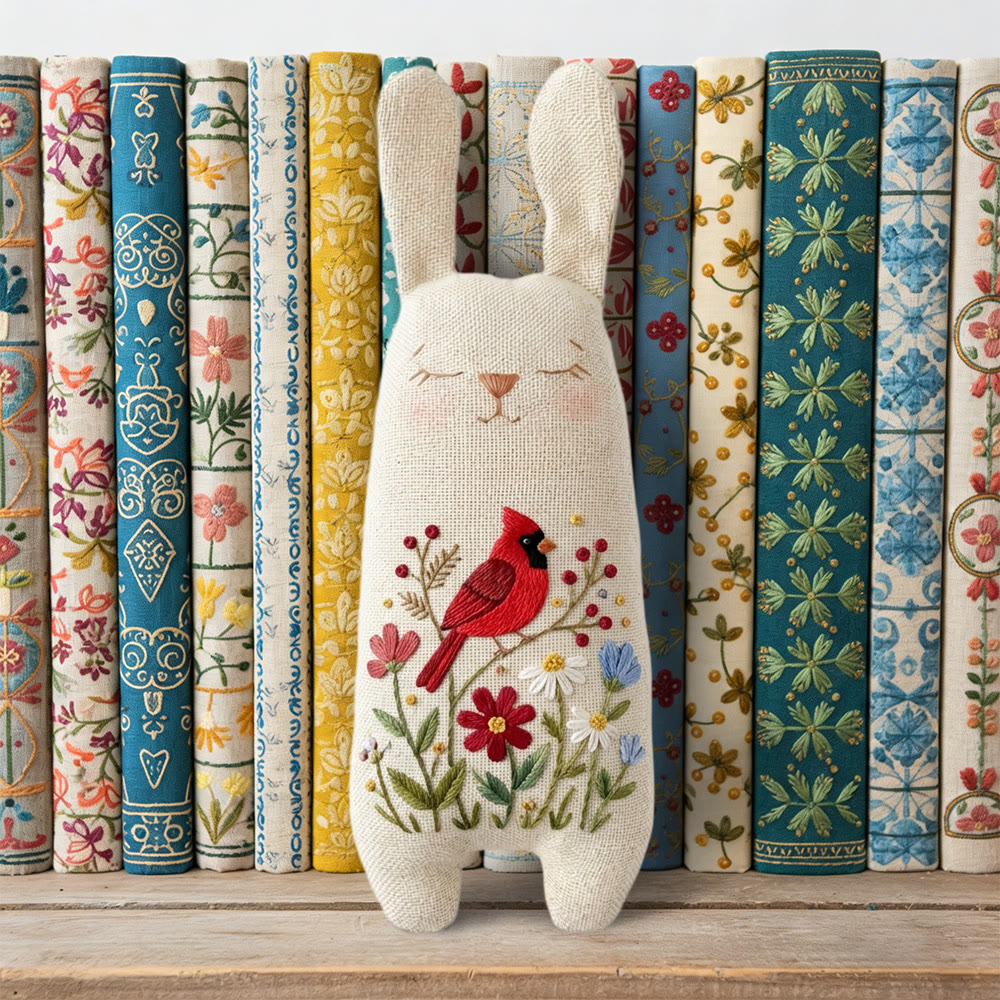 Rubbyoo Bunny Toy Embroidery Kit - Little Birds And Flowers | Hand Embroidery Kit | Playful Toys  - image 9