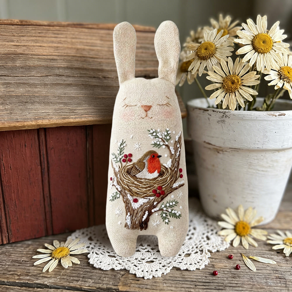 Rubbyoo Bunny Toy Embroidery Kit - Cute Little Bird | Diy Embroidery Kit |  Gifts For Children  - image 3