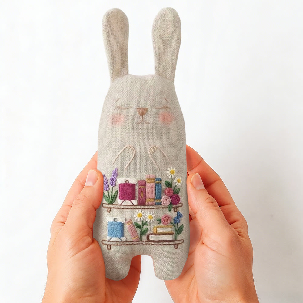 Rubbyoo Bunny Toy Embroidery Kit - Leisurely Life | Diy Embroidery Kit |  Gifts For Children  - image 9