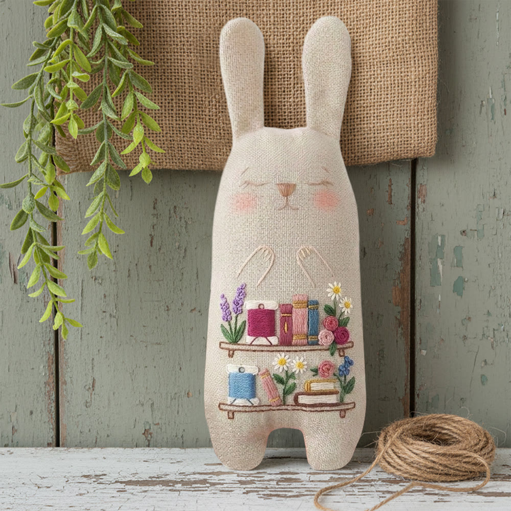 Rubbyoo Bunny Toy Embroidery Kit - Leisurely Life | Diy Embroidery Kit |  Gifts For Children  - image 3