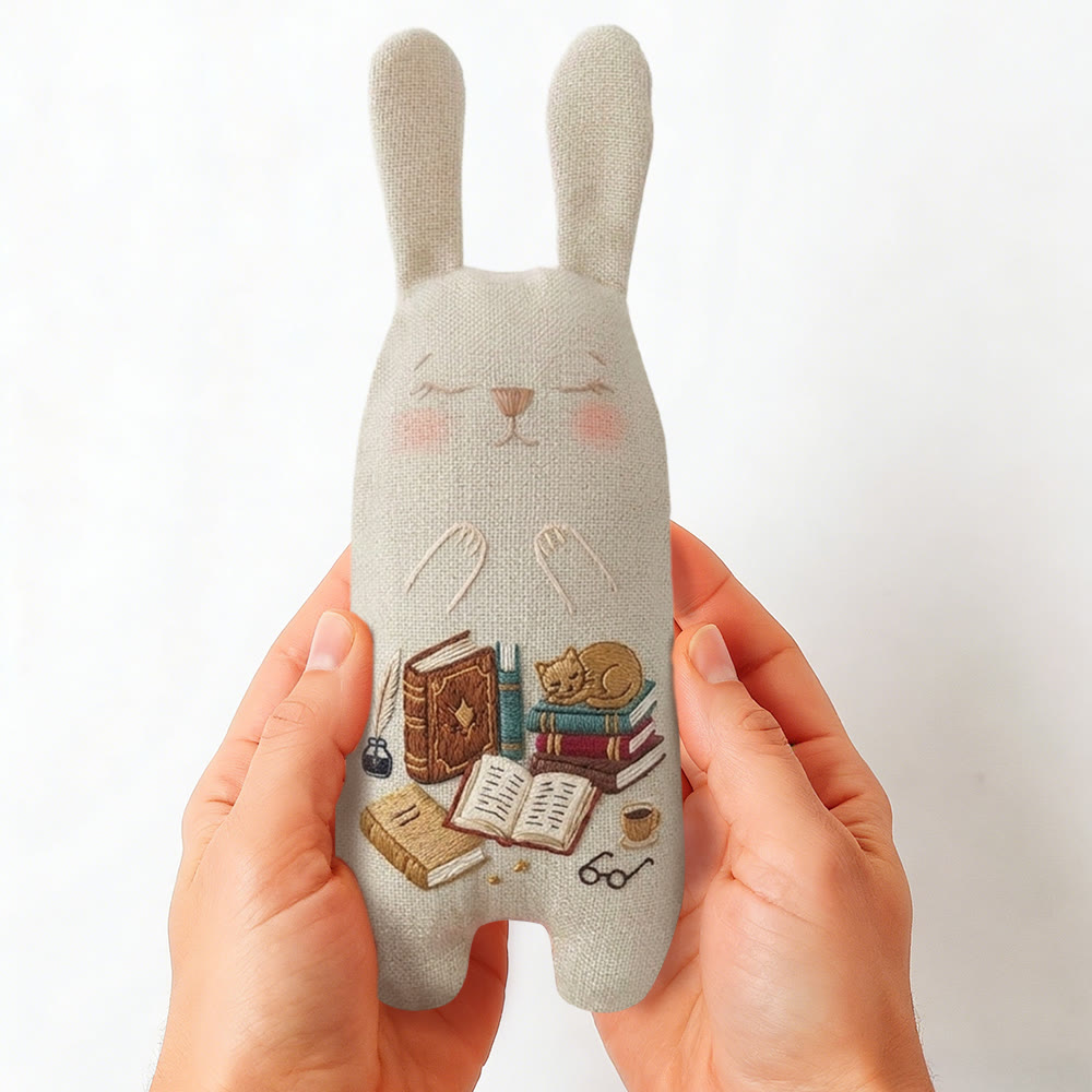 Rubbyoo Bunny Toy Embroidery Kit -  Cats And Books | Embroidery Pattern |  Gifts For Children  - image 6