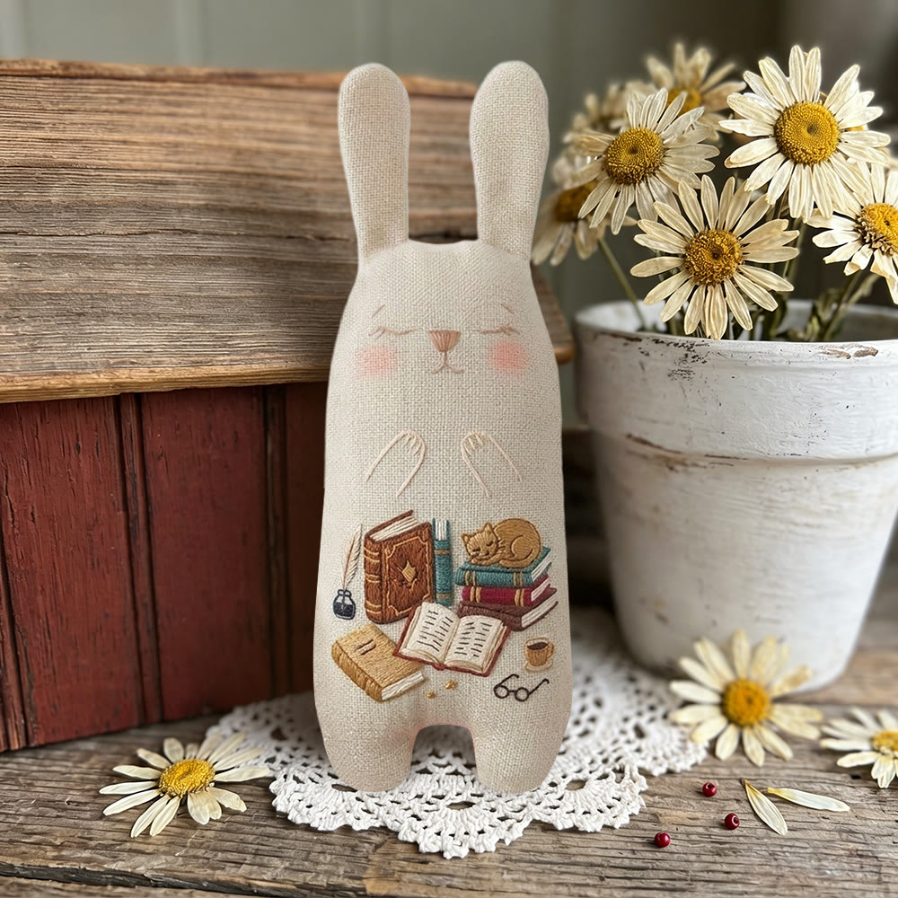 Rubbyoo Bunny Toy Embroidery Kit -  Cats And Books | Embroidery Pattern |  Gifts For Children  - image 4