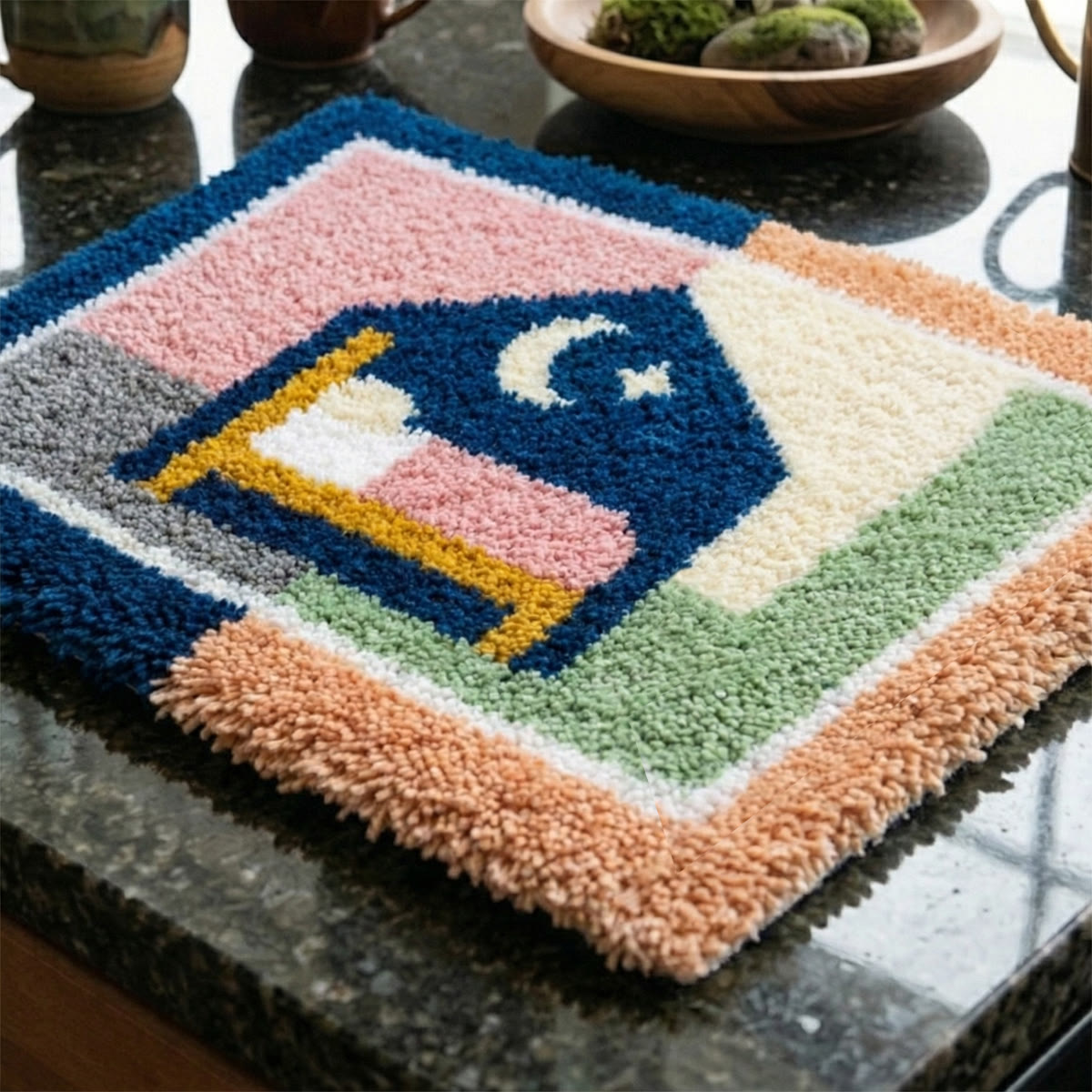 Rubbyoo Latch Hook Rug Kit - Sleeping Time | Diy Bedroom Mat | Nice Homewarming Gift - image 6