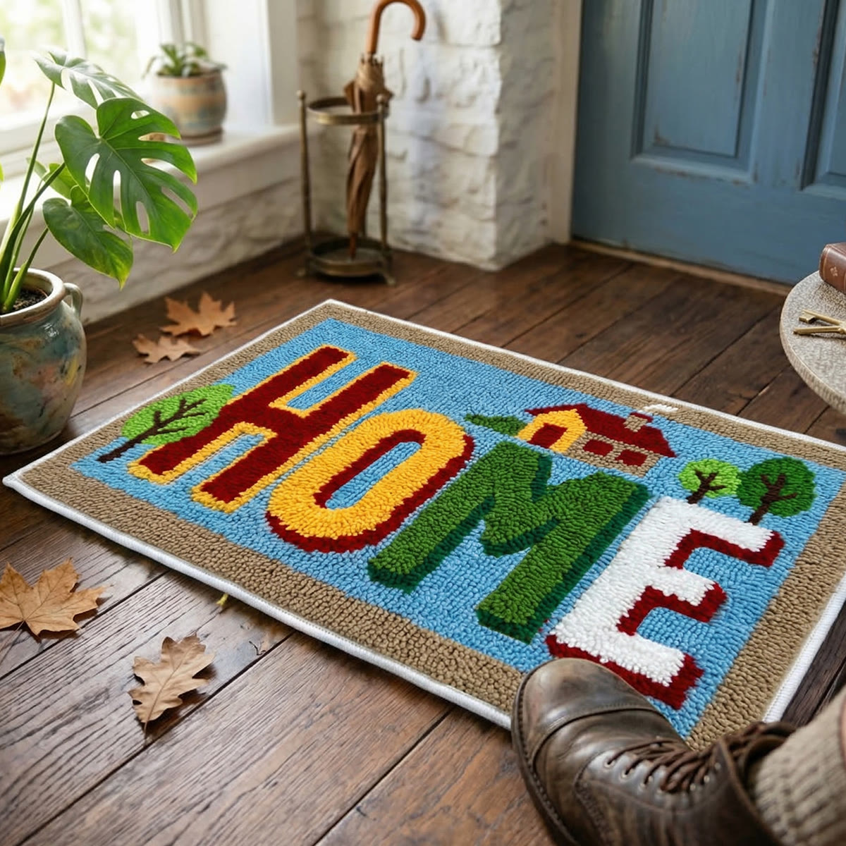 Rubbyoo Latch Hook Rug Kit - Home | Front Door Mat | Special Housewarming Gift - image 2