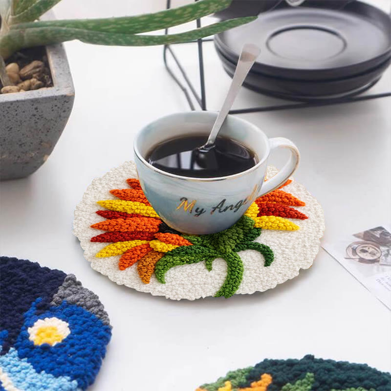 Abstract Sunflower Punch Needle Kit - Stunning Yarn Craft | Perfect Wall Decor - image 11