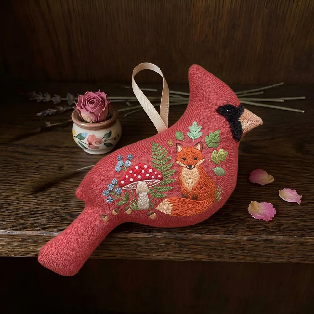Rubbyoo Cardinal Embroidery Kit - Cute Woodland Fox | Perfect Gift For Kids | Nursery Decoration - image 8