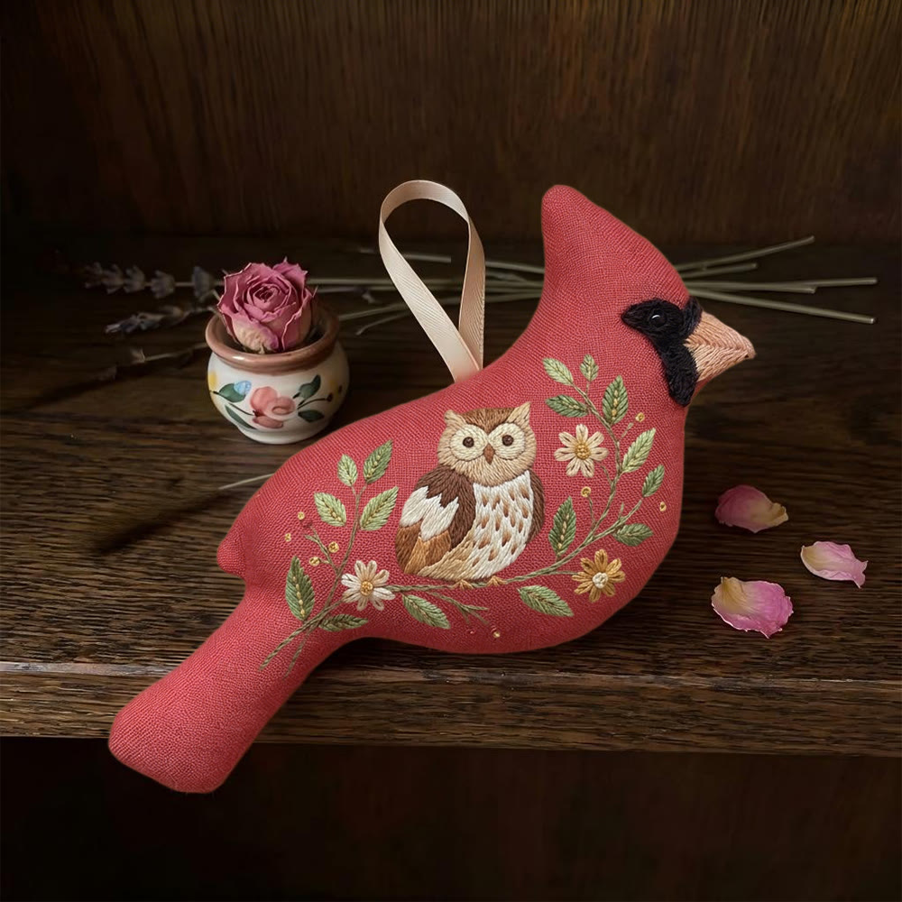 Rubbyoo Cardinal Embroidery Kit - Nature Owl Design | Handmade Gift | Cozy Home Accent - image 8