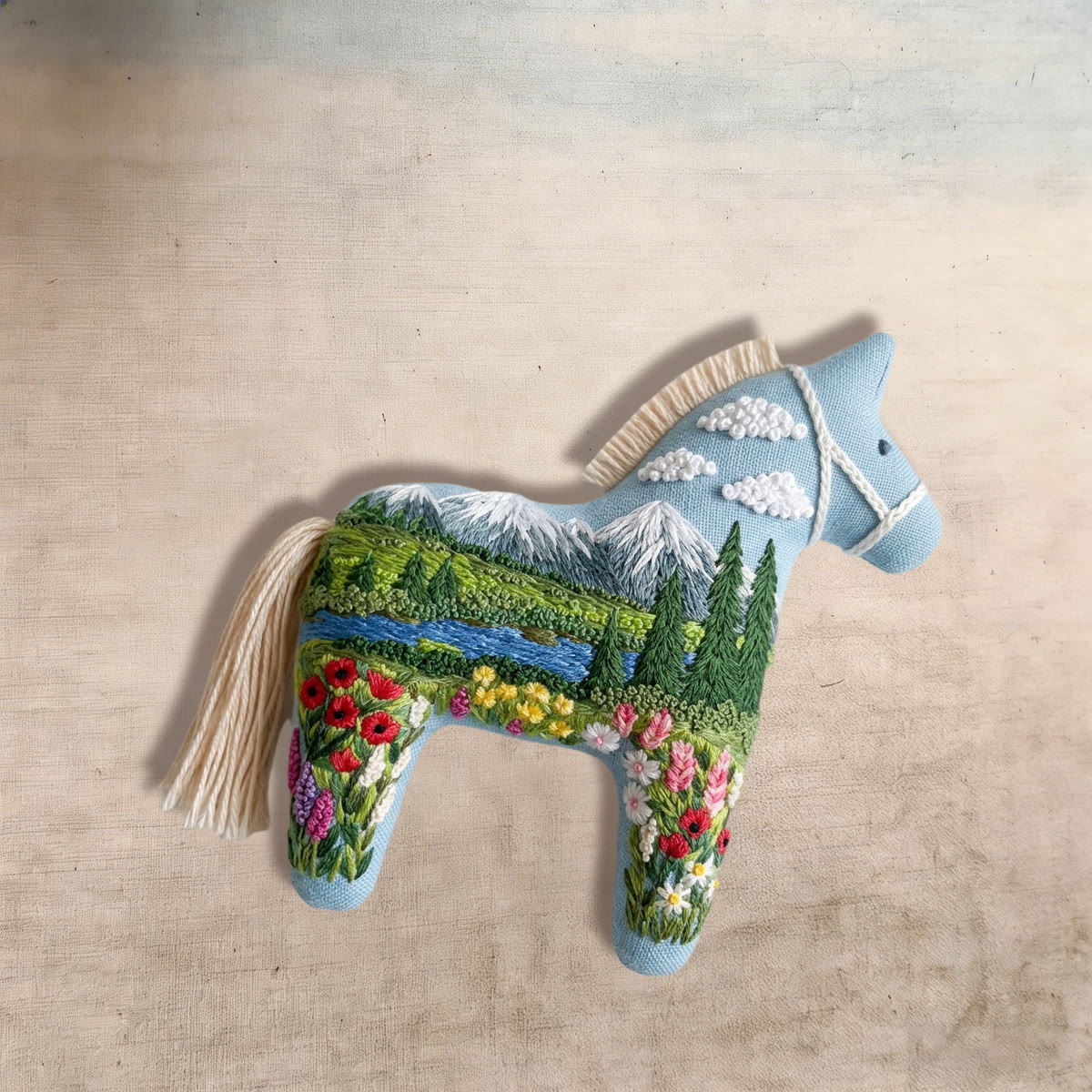 Rubbyoo Dala Horse Embroidery Kit - Sunny Day | Sewing Hanging Ornament | Lovely Pony Toy - image 7
