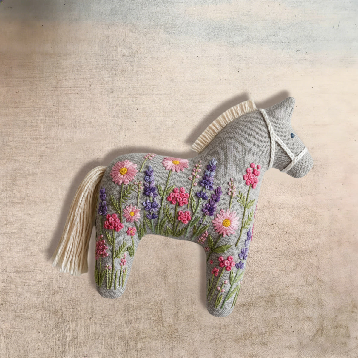Rubbyoo Dala Horse Embroidery Kit - Pink And Purple Flower | Diy Handcrafted Art | Precious Gift For Her - image 8