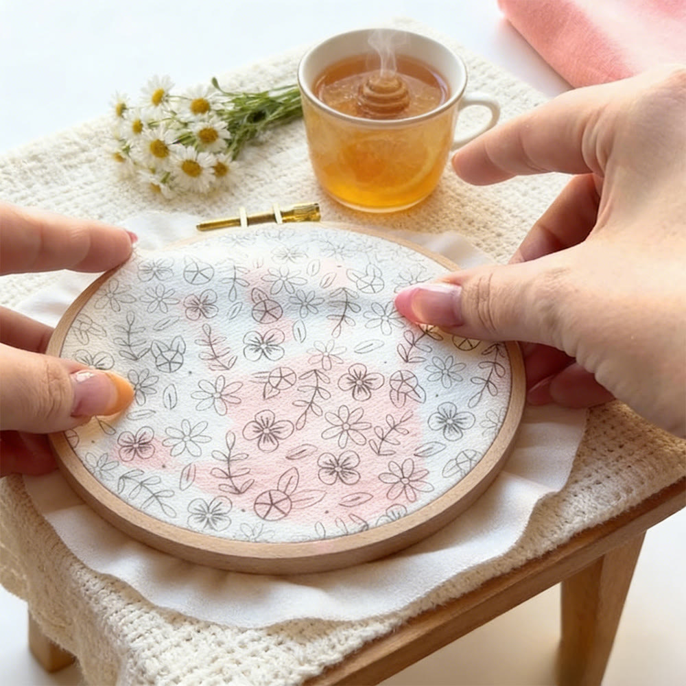 Embroidery Handprint Stick And Stitch Patterns | Diy Birthday Gift For Mom | Floral Kids Handprint Craft  - image 3