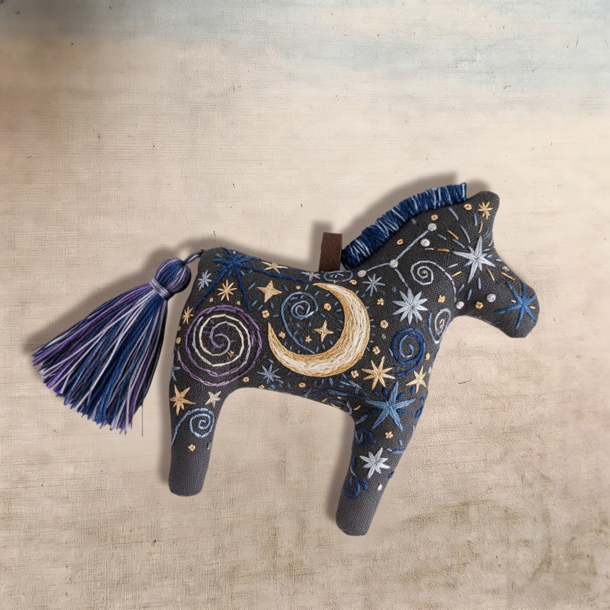 Rubbyoo Dala Horse Embroidery Kit - Starry Night Pattern | Gift For Friend | Mystical Bag Charm  - image 9