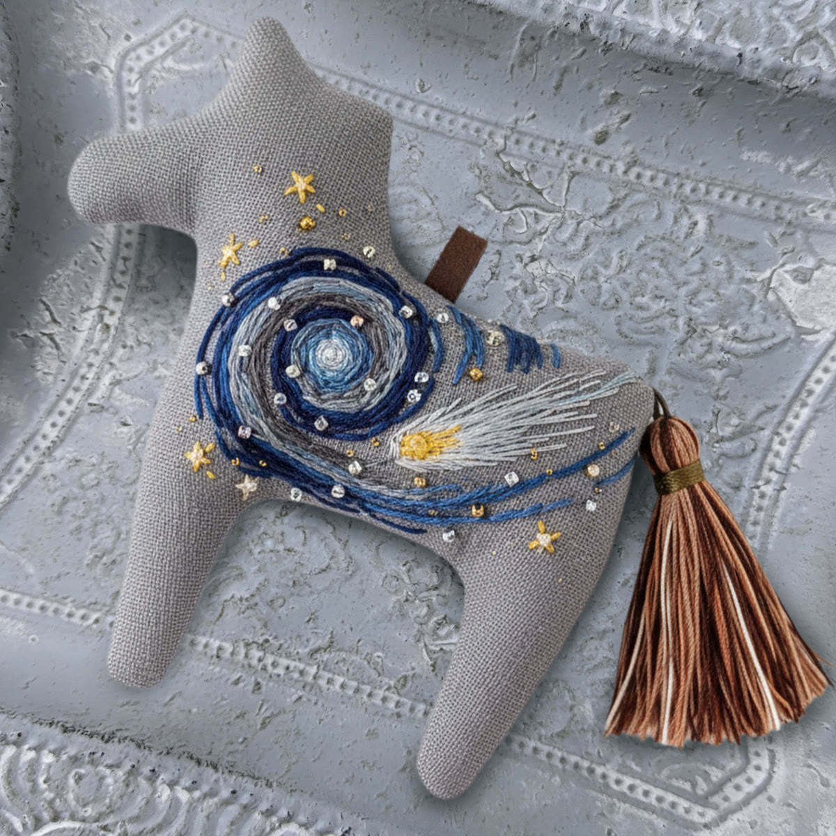 Rubbyoo Dala Horse Embroidery Kit - Cosmic Design | Small Meaningful Gift | Hanging Sewing Ornament - image 8